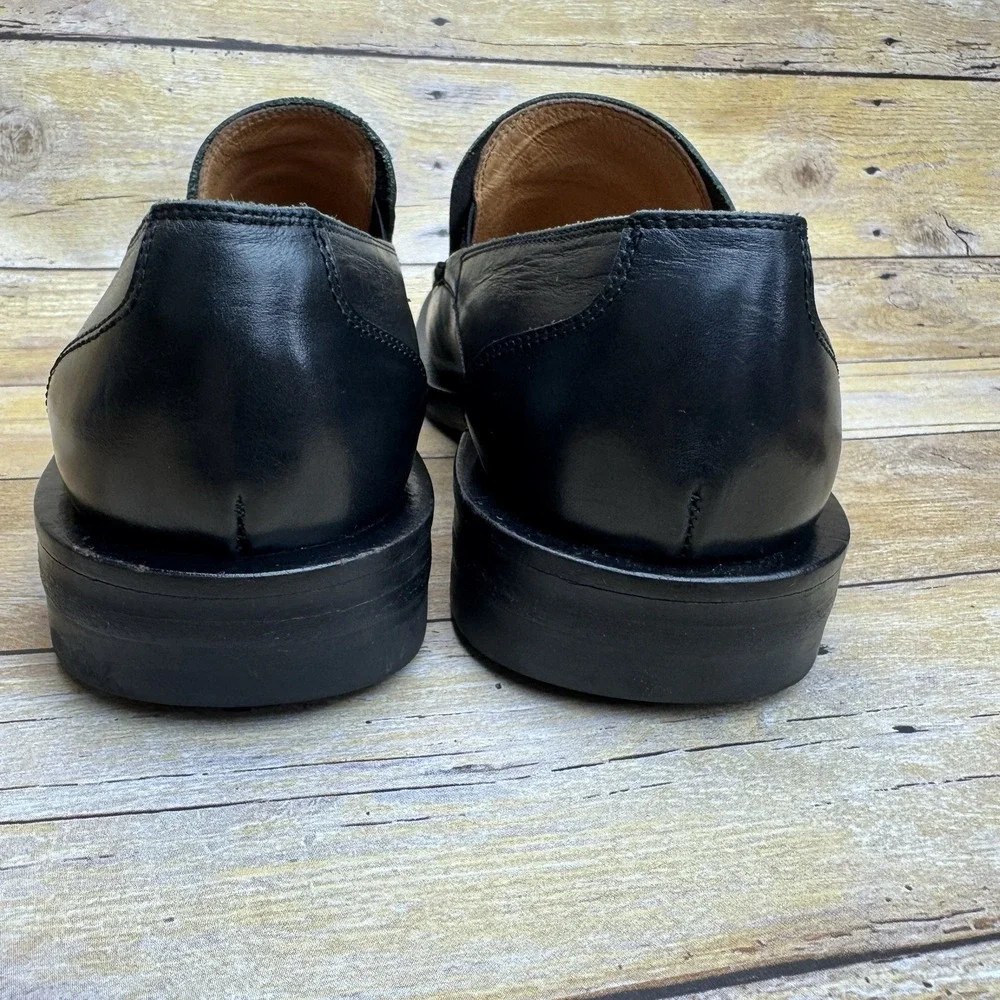 Johnston & Murphy Passport Loafers Mens‎ 8.5M Black Leather Italy Slip Preppy